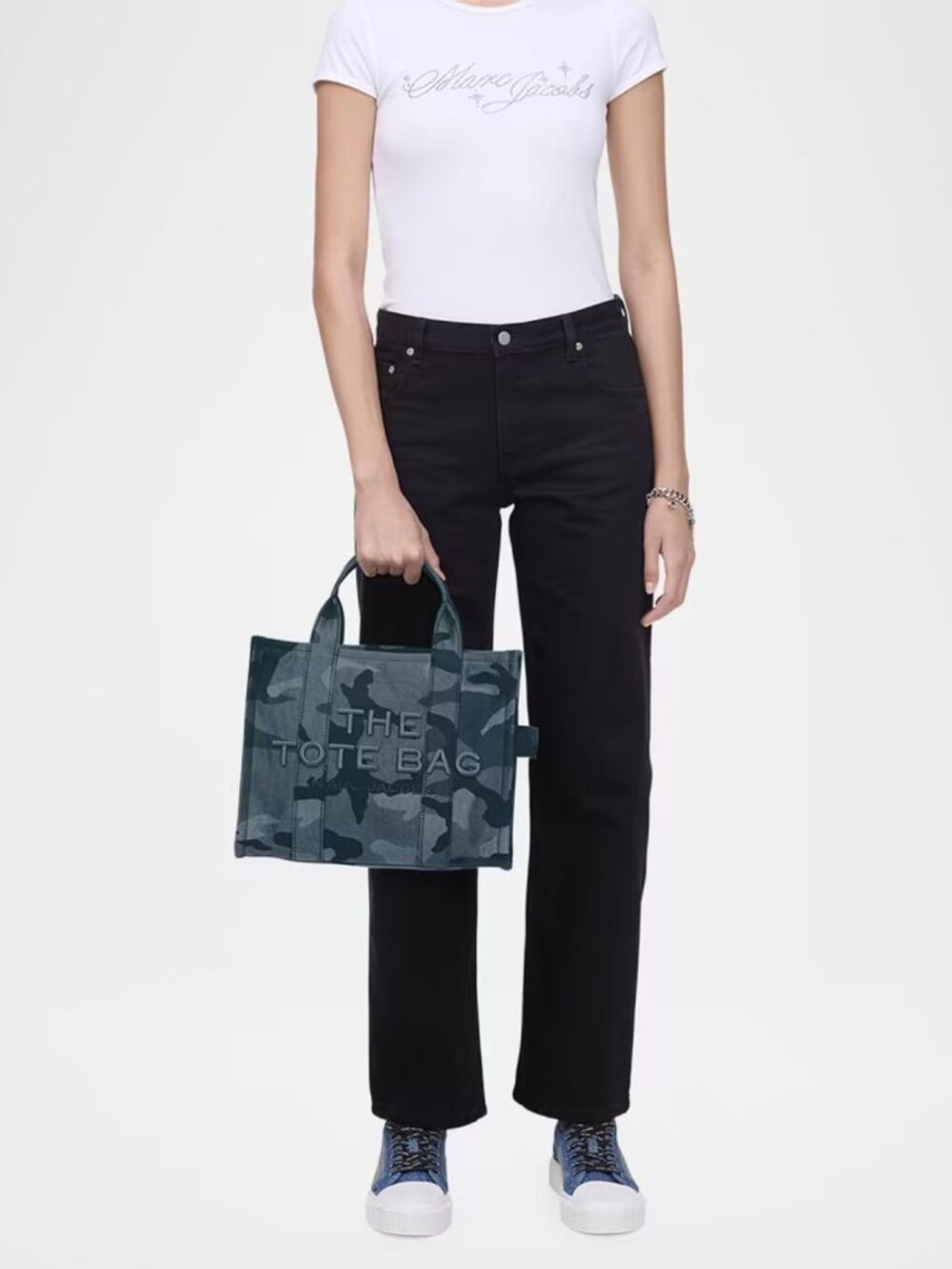 Marc Jacobs The Camo Jacquard Medium Tote Bag - Blue Multi - Picture 6 of 9